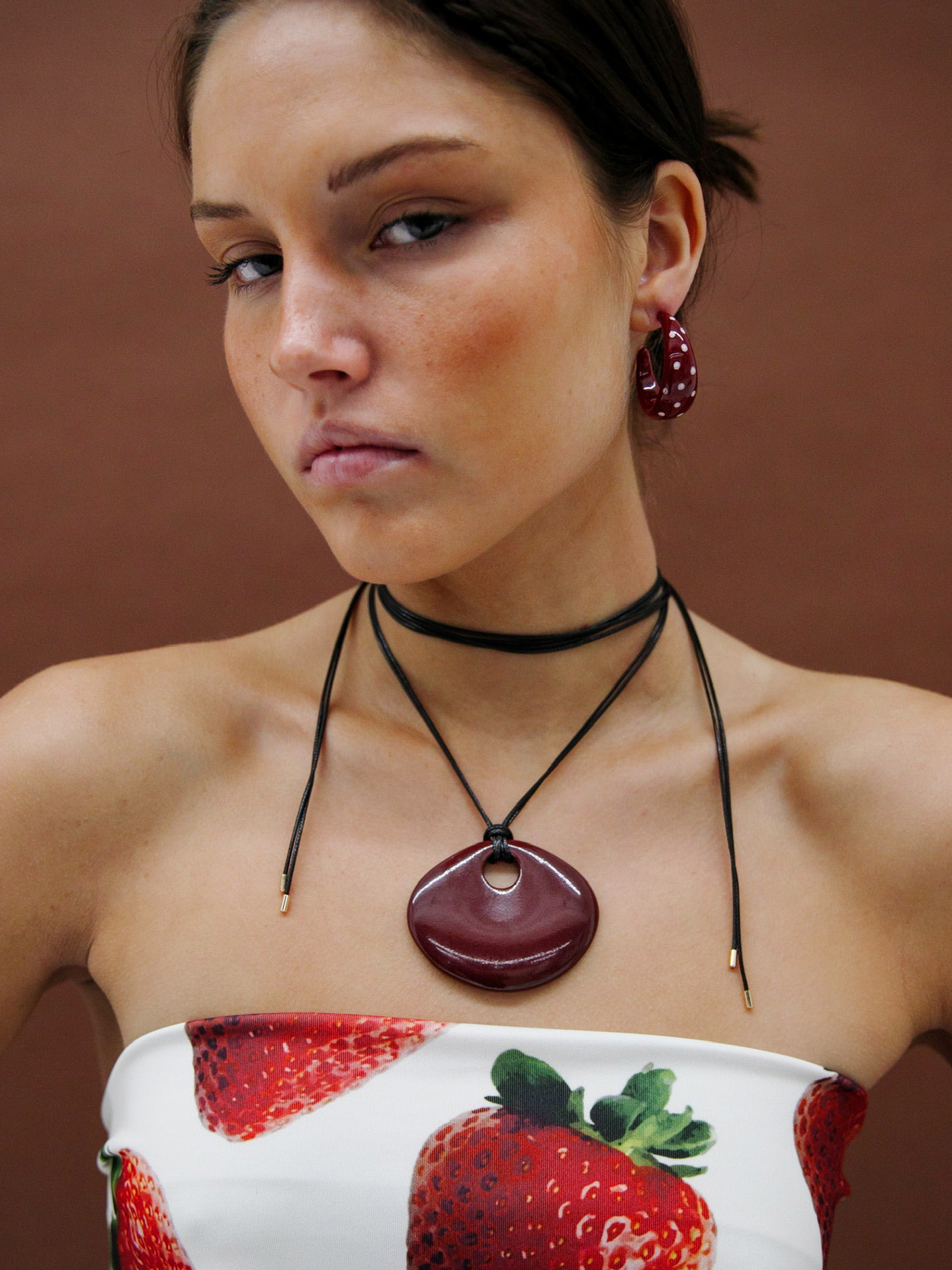 Colar Susmie's Isabel Garnet Bordeaux