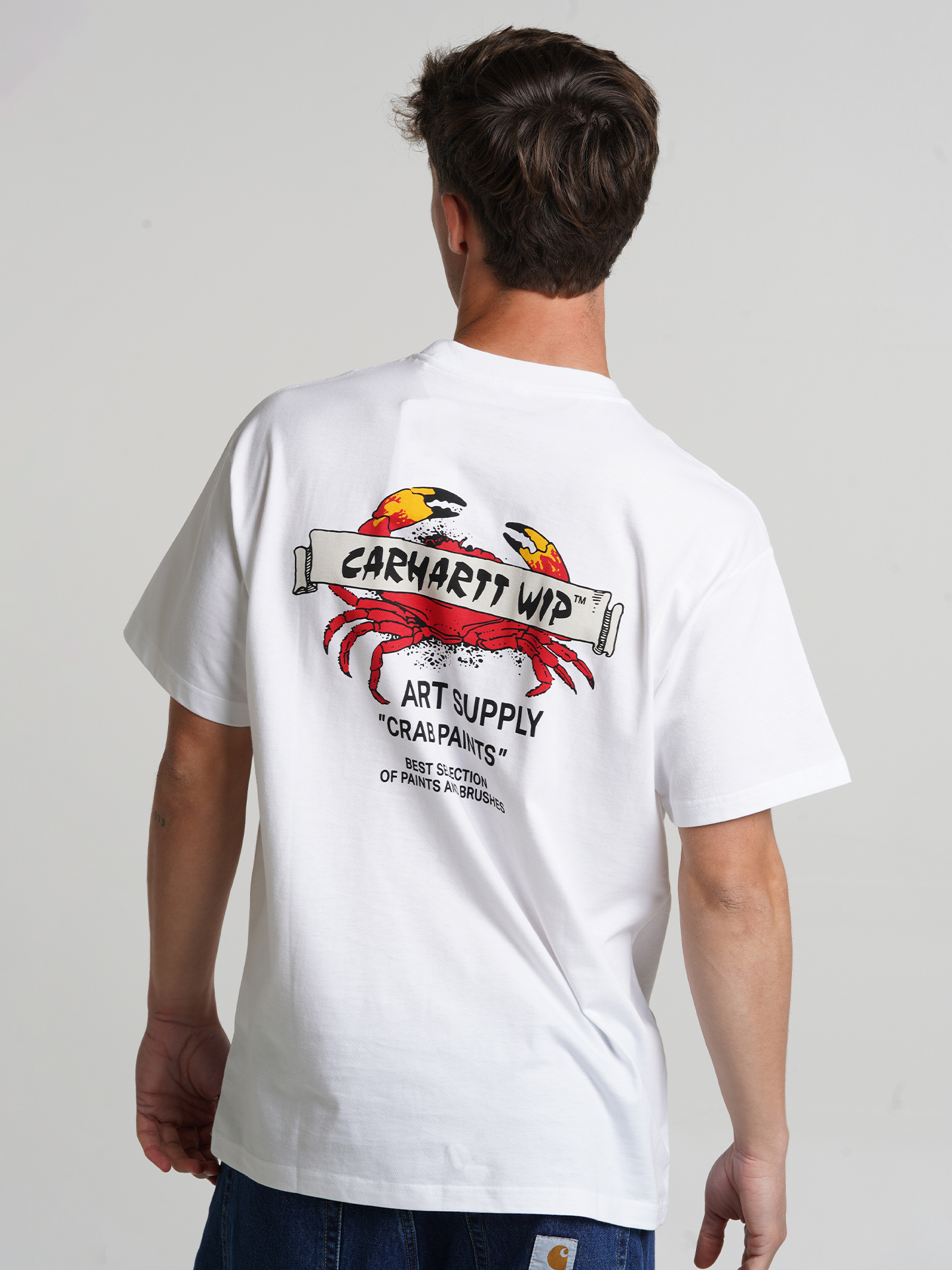 T-shirt Carhartt WIP Crab Paint Branca