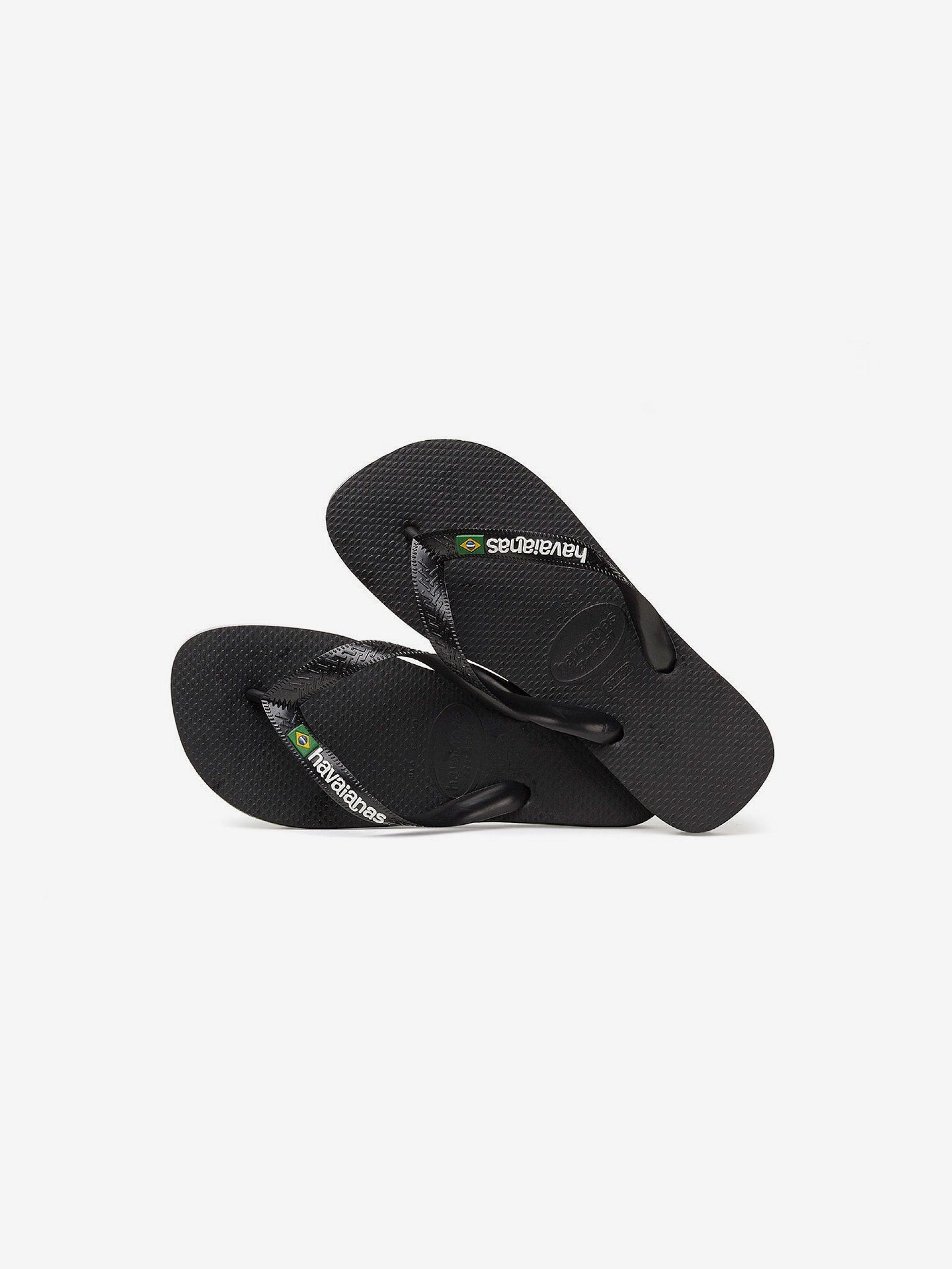 Chinelos Havaianas Brasil Logo Pretos