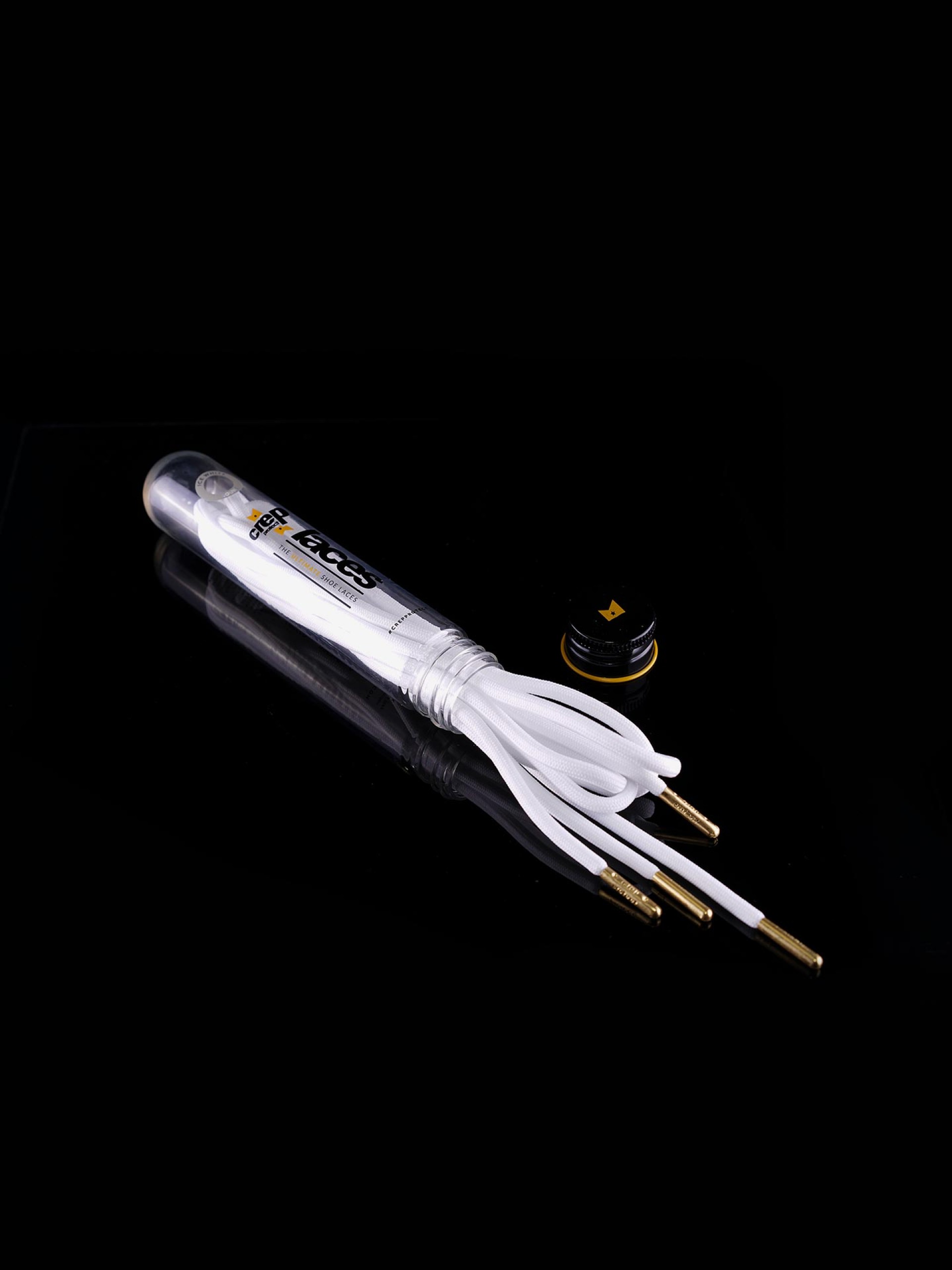 Crep Protect White Round Laces