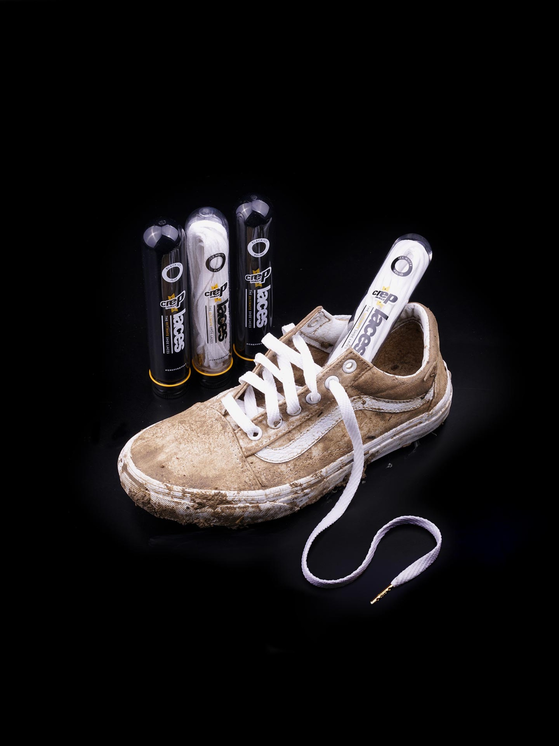 Crep Protect White Round Laces