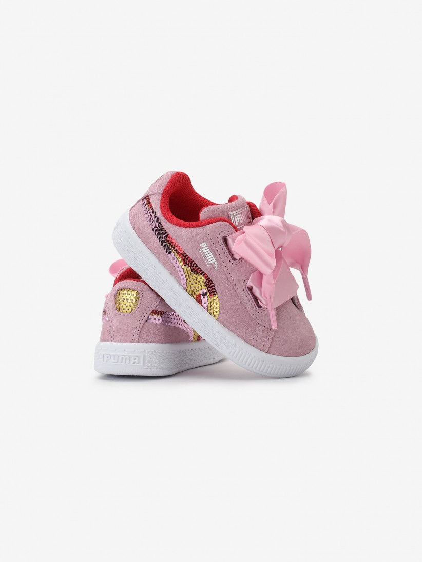 puma suede heart amarillo