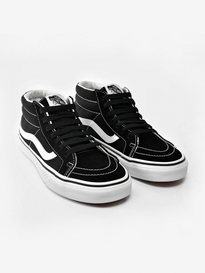 vans mid top hombre negro