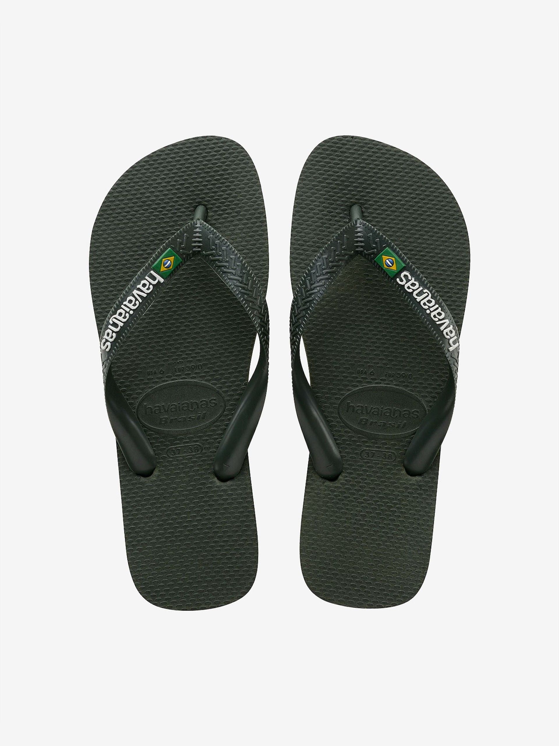 Chinelos Havaianas Brasil Logo Verdes