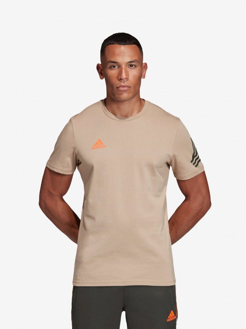 adidas tan t shirt