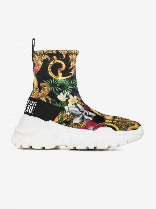Versace Baroque Print High Sneakers