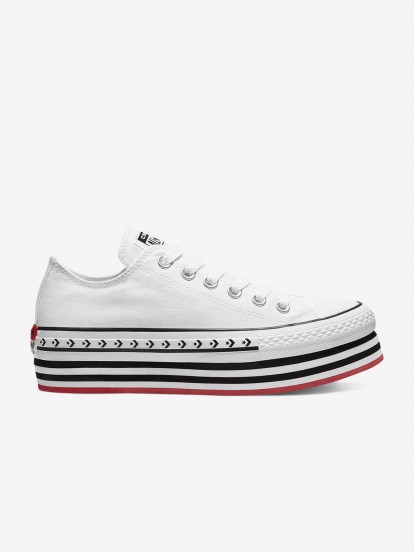 converse all star platform rosa