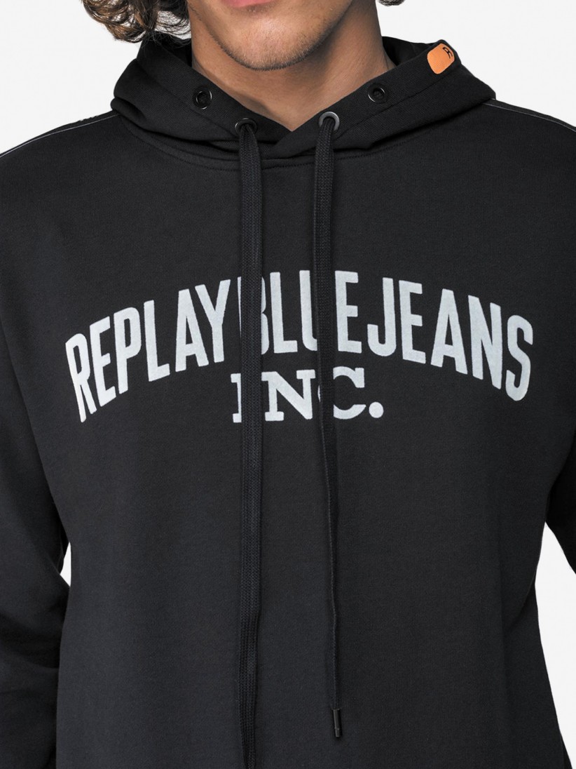 replay blue jeans hoodie