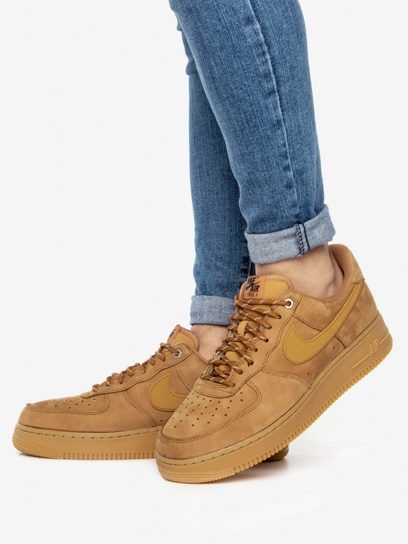 Sapatilhas Nike Air Force 1 07 WB Camel Para Homem