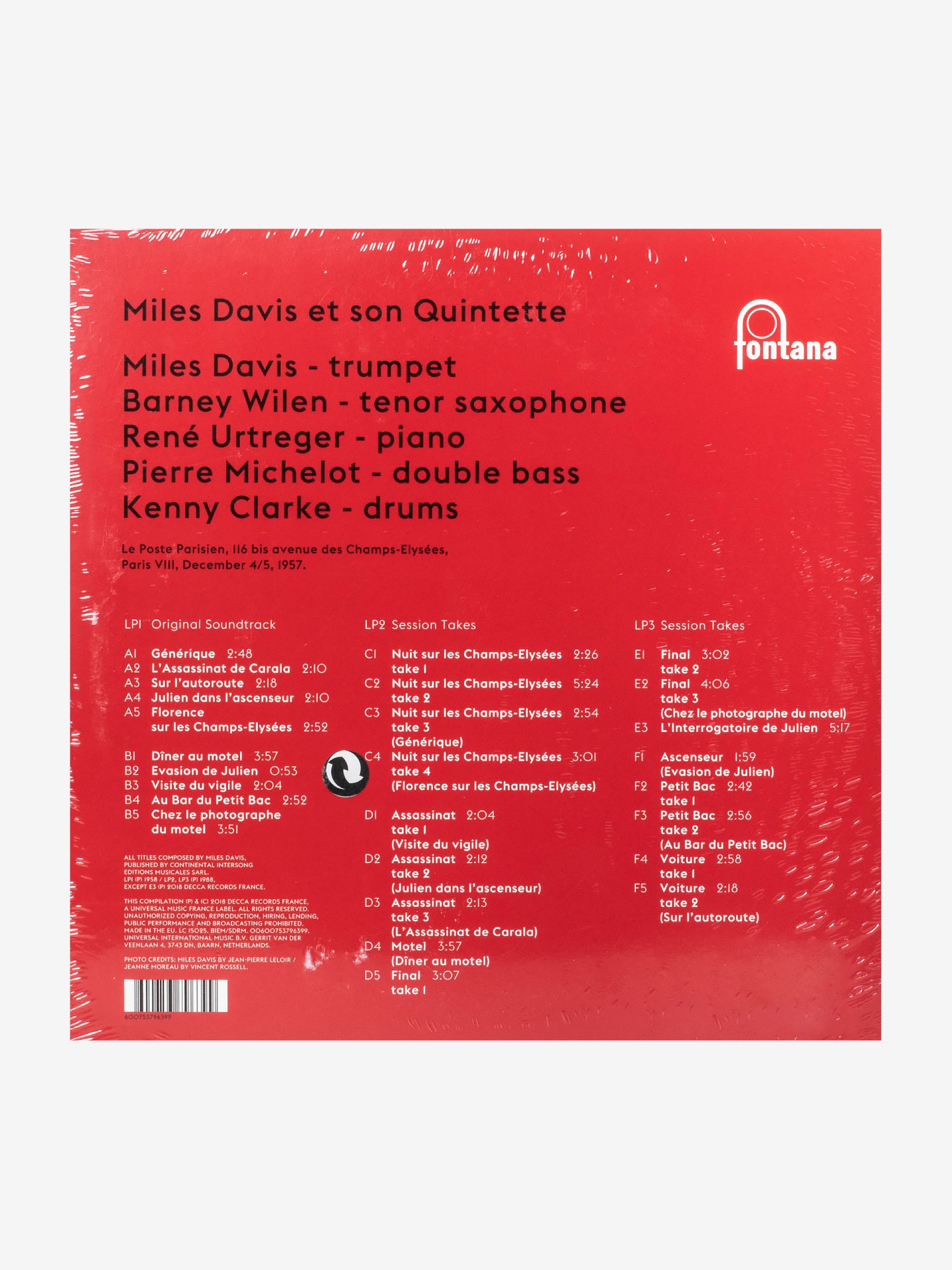 Disco de Vinilo Miles Davis - Ascenseur Por L'Échafaud