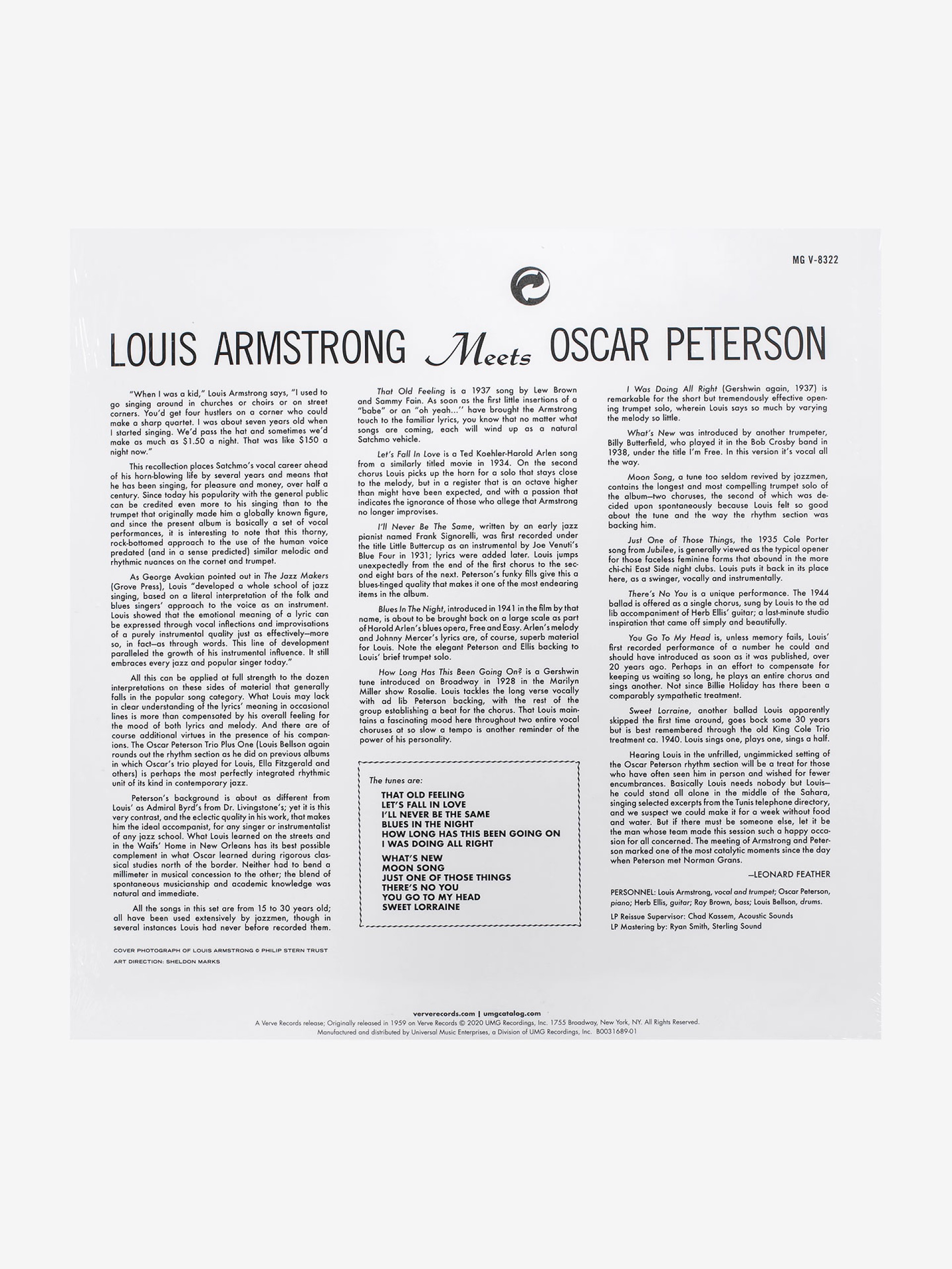 Disco de Vinilo Louis Armstrong & Oscar Peterson - Louis Armstrong Meets Oscar Peterson