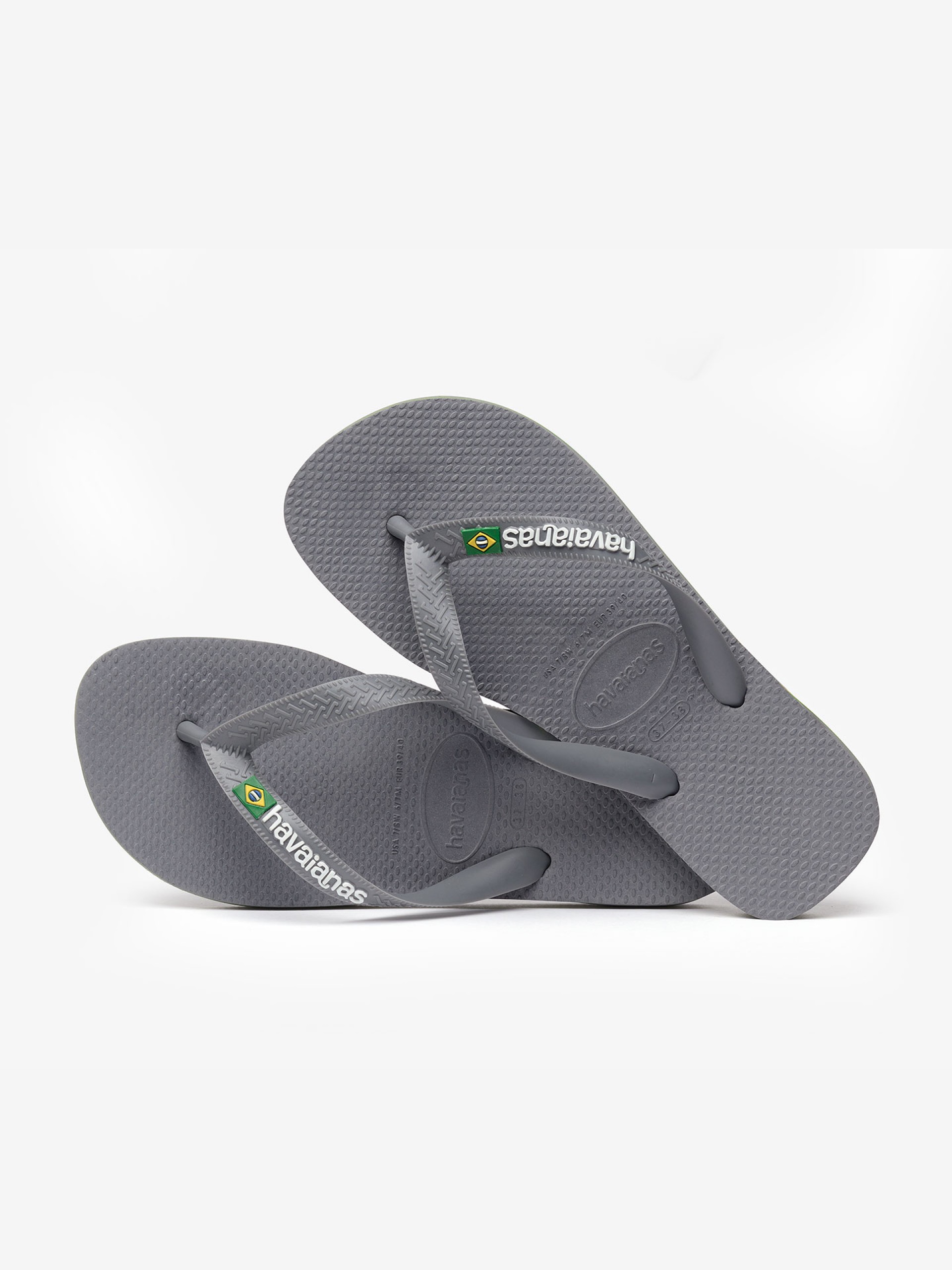 Chinelos Havaianas Brasil Logo Cinzentos