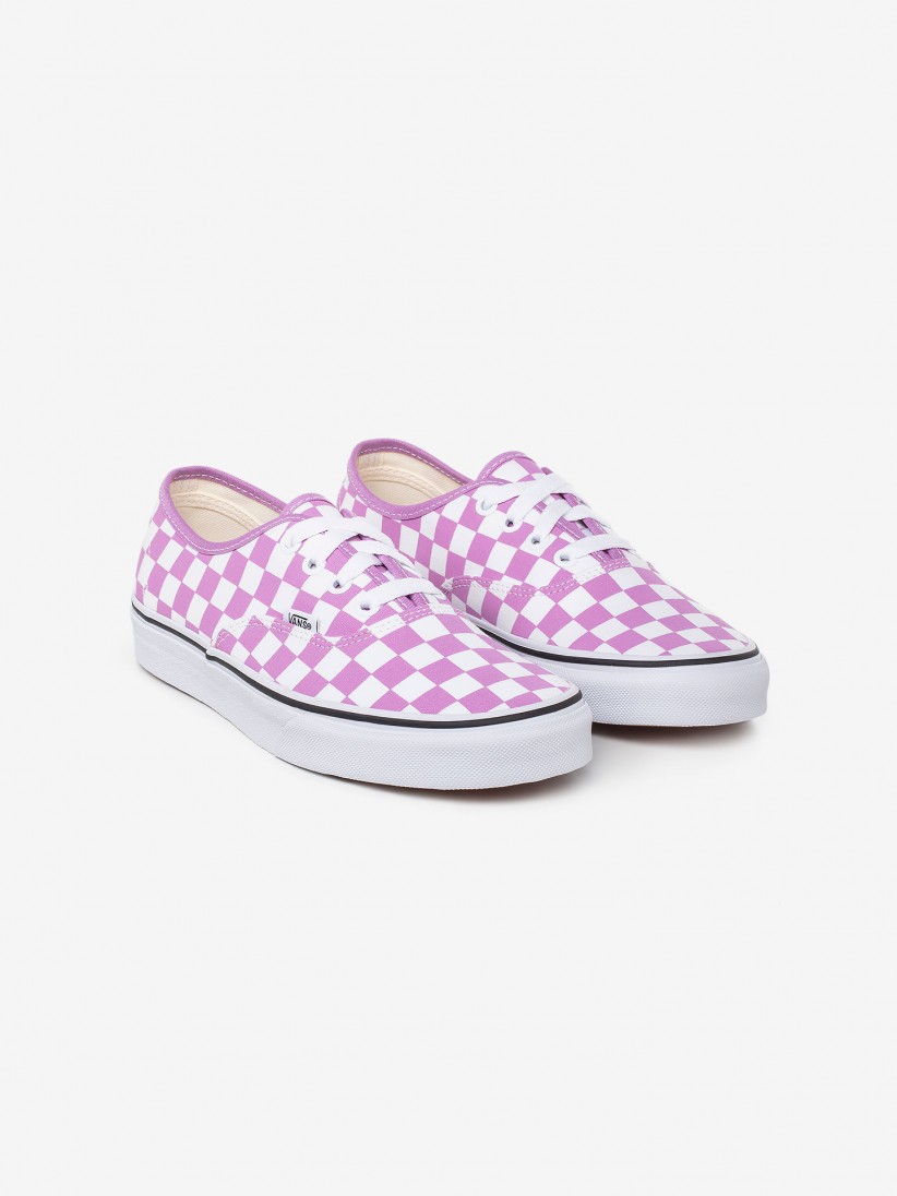 white checkerboard authentic vans