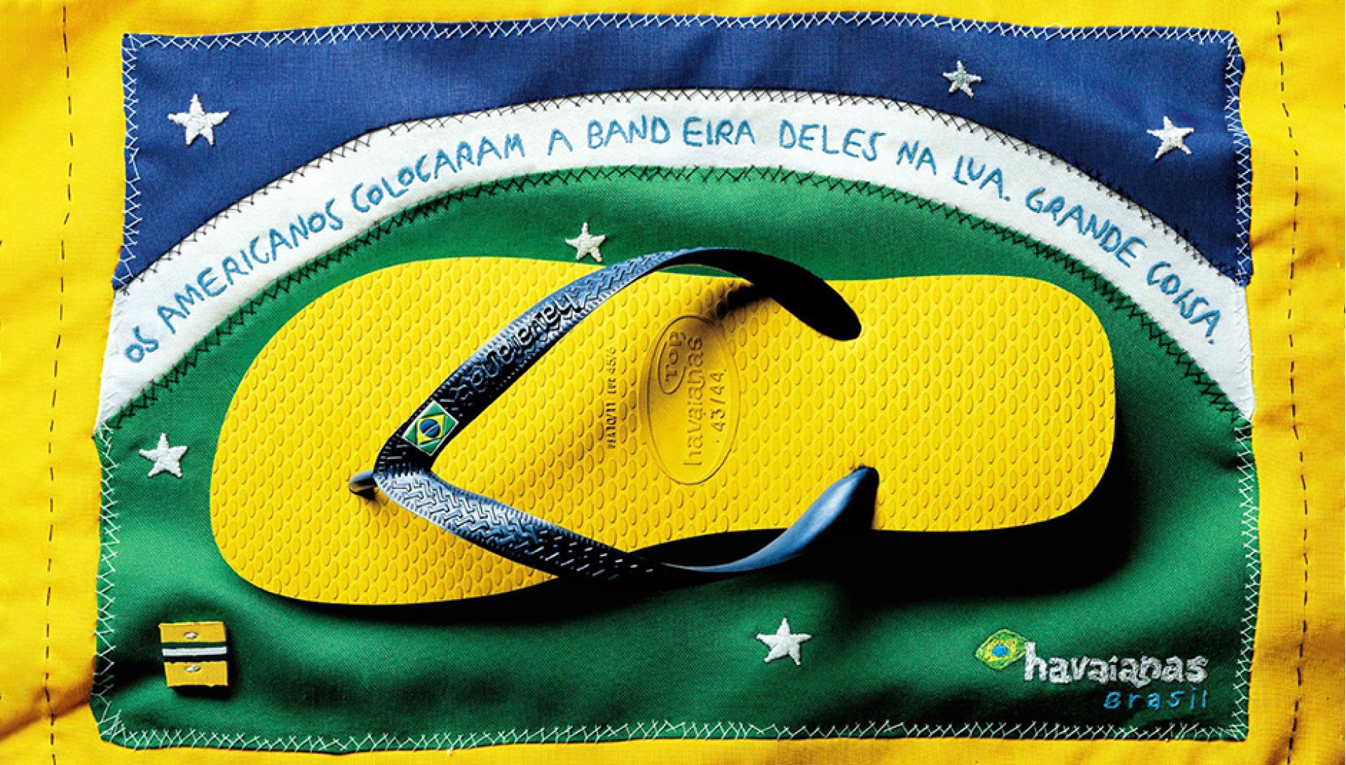 Os americanos colocaram a bandeira deles na lua. Grande coisa.