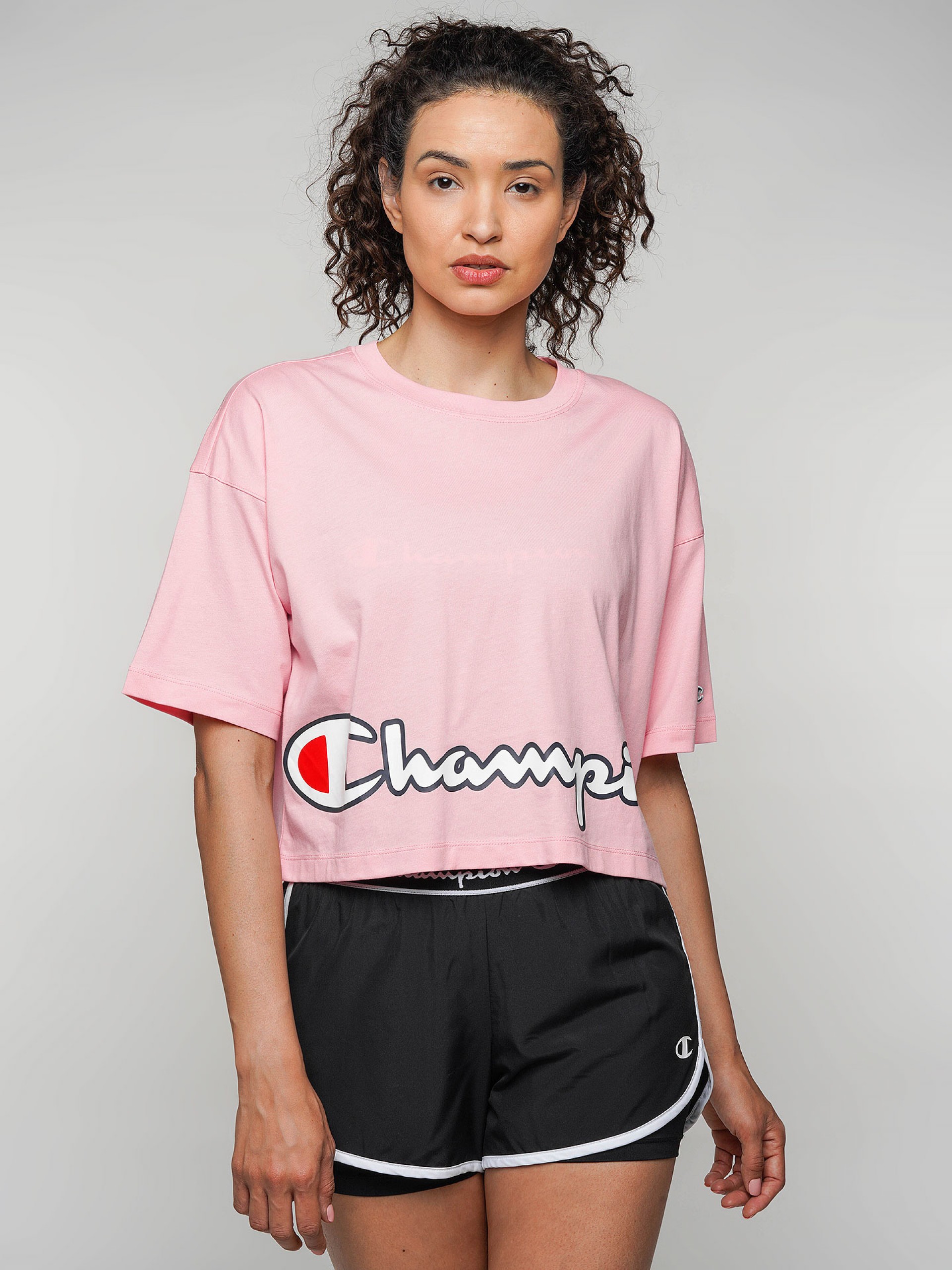 T-shirt Champion Cropped Script Logo