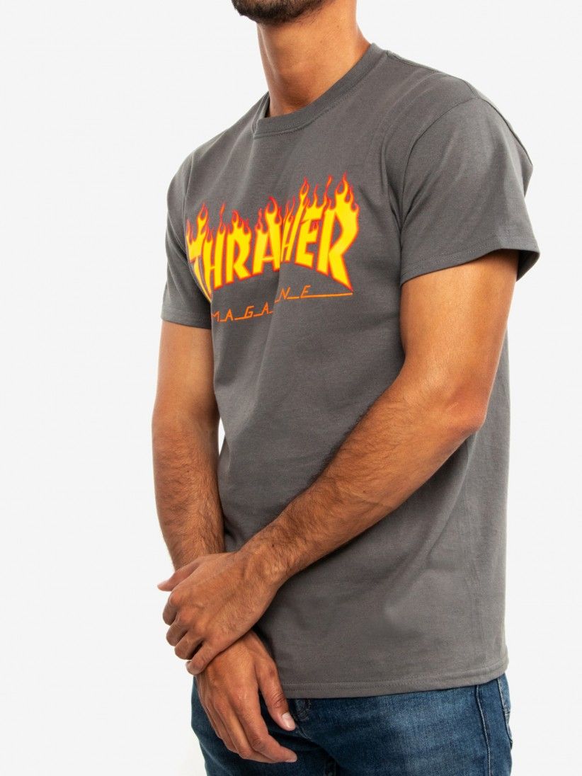 Thrasher Flame Mag T-shirt - 110102-GY | BZR Online