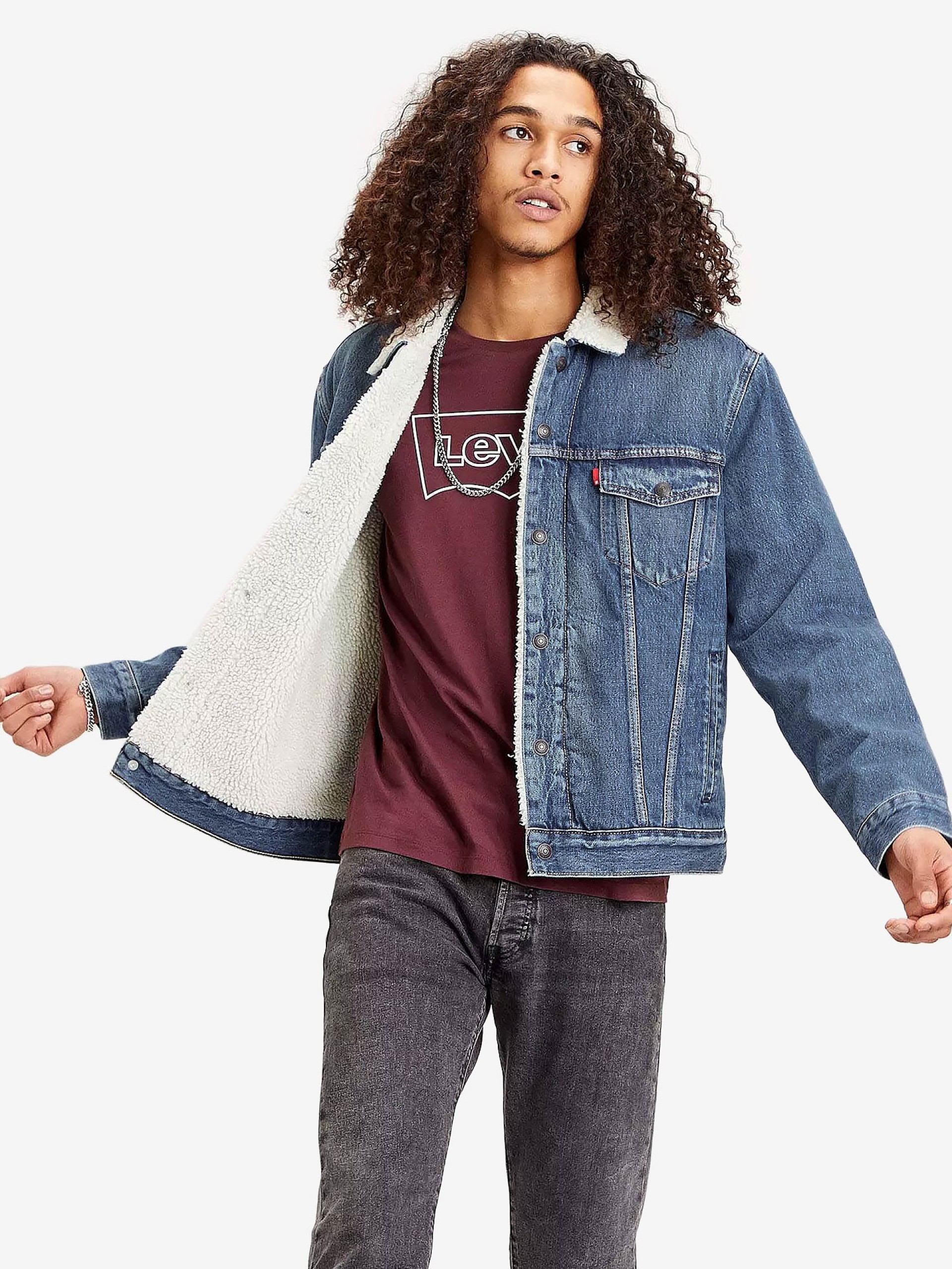 Casaco Levis Sherpa Trucker