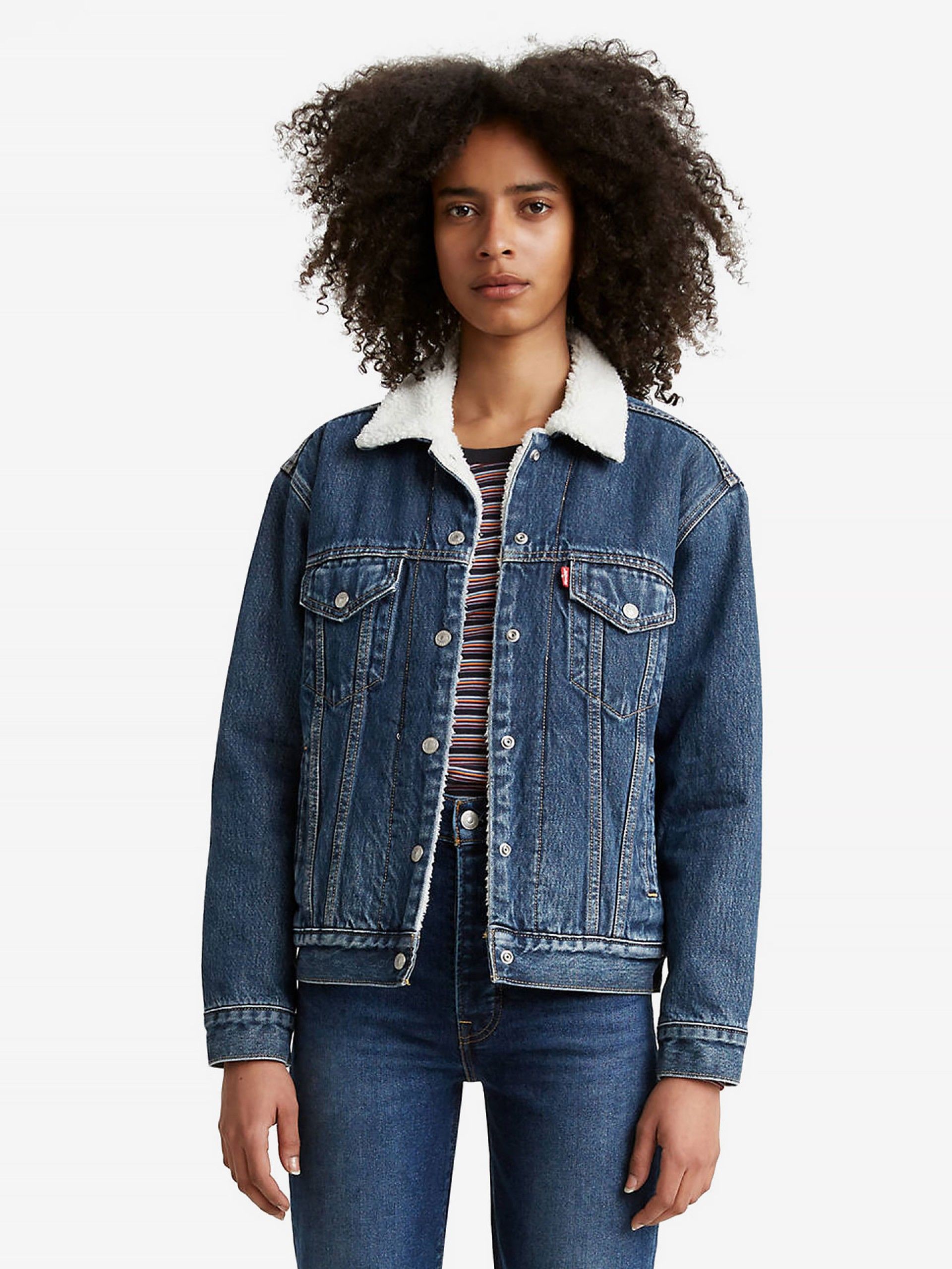 Casaco Levis Ex-Boyfriend Sherpa Trucker