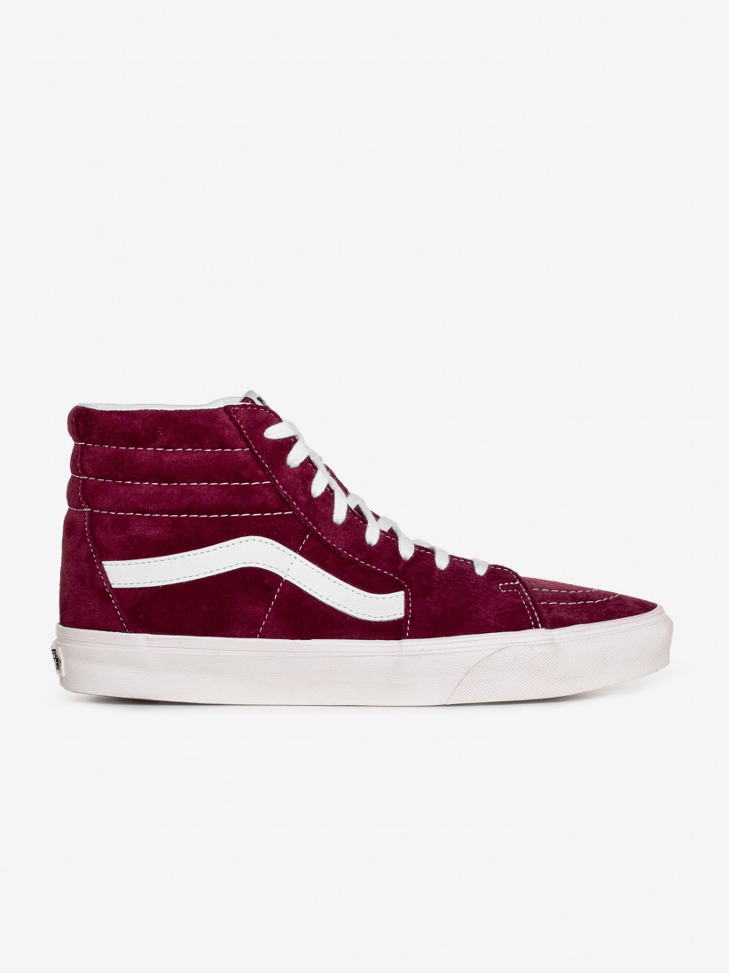 all maroon high top vans