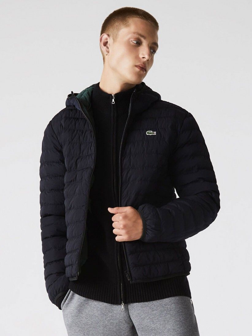 lacoste puffer jacket black