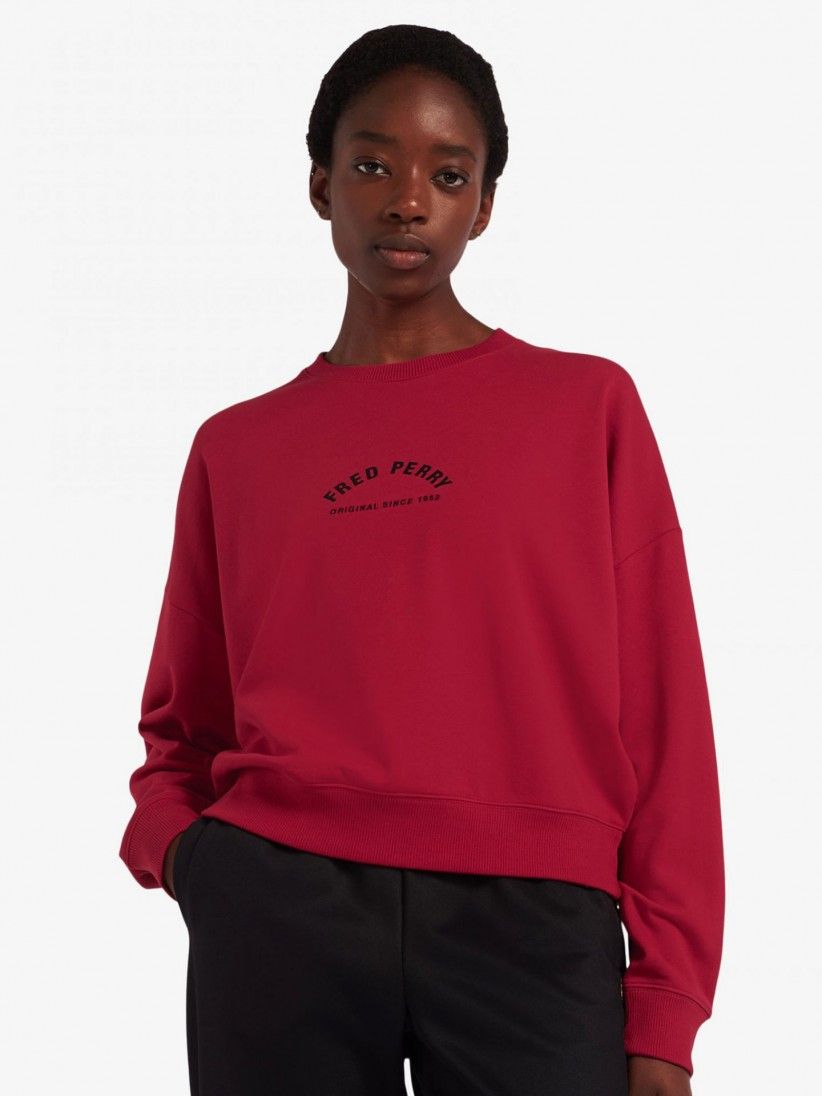 Fred perry hot sale sweatshirt red