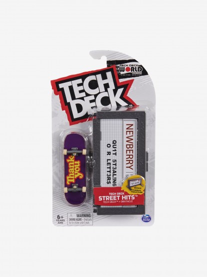 Skate Miniatura Fingerboards Tech Deck Street Hits - Signage