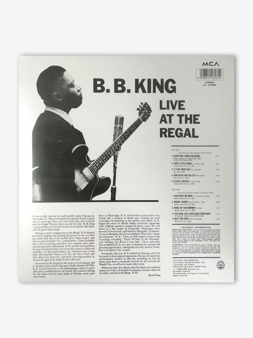 Disco de Vinilo B.B King - Live At The Regal