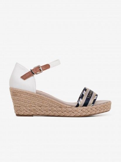 Tommy Hilfiger Corporate Webbing Low Wedge Sandals