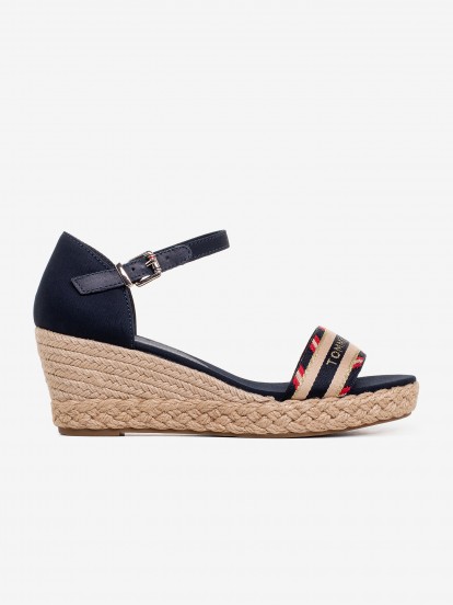 Tommy Hilfiger Corporate Webbing Low Wedge Sandals
