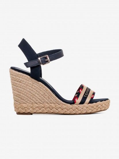 Tommy Hilfiger Corporate Webbing High Wedge Sandals