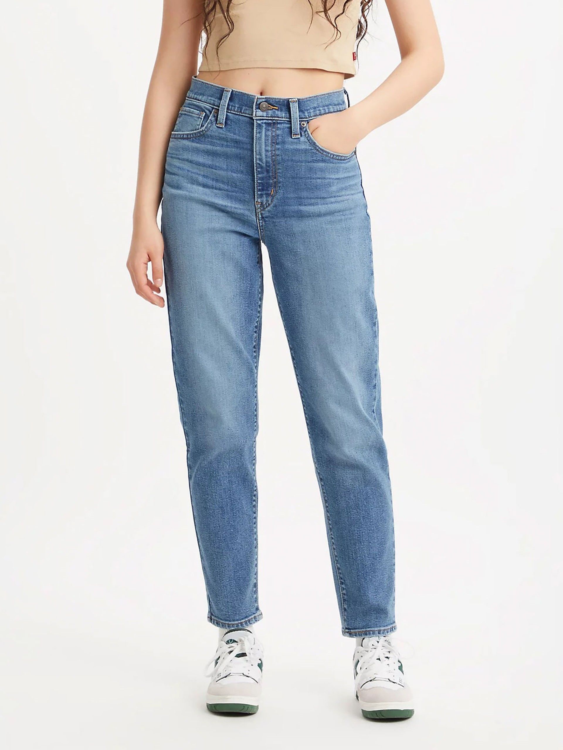 Calças de Ganga Levis High Waisted Mom