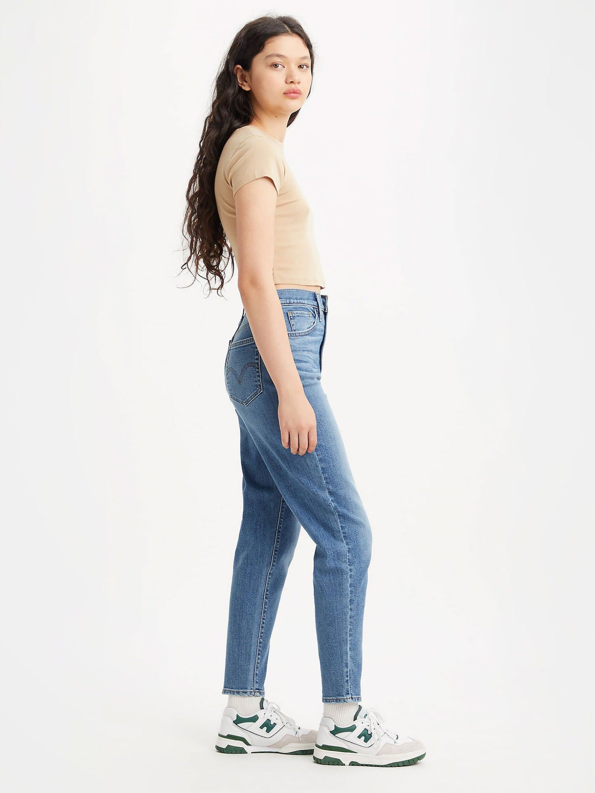 Calças de Ganga Levis High Waisted Mom