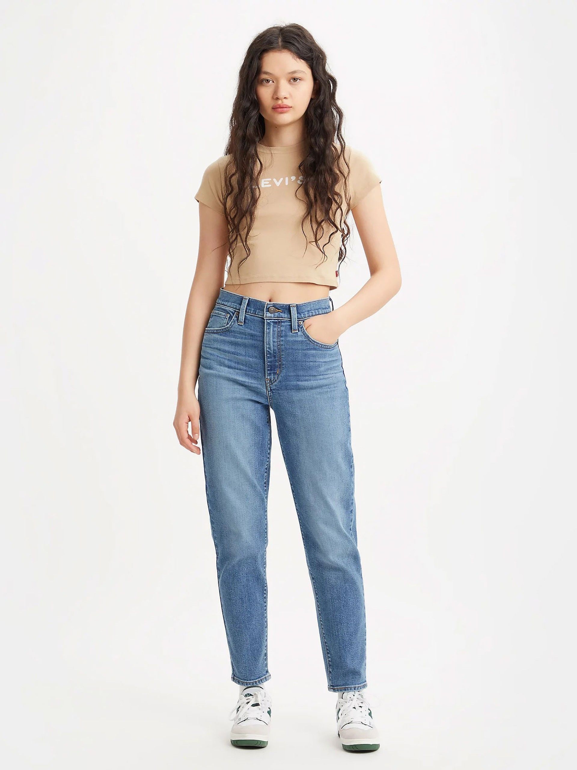 Calças de Ganga Levis High Waisted Mom