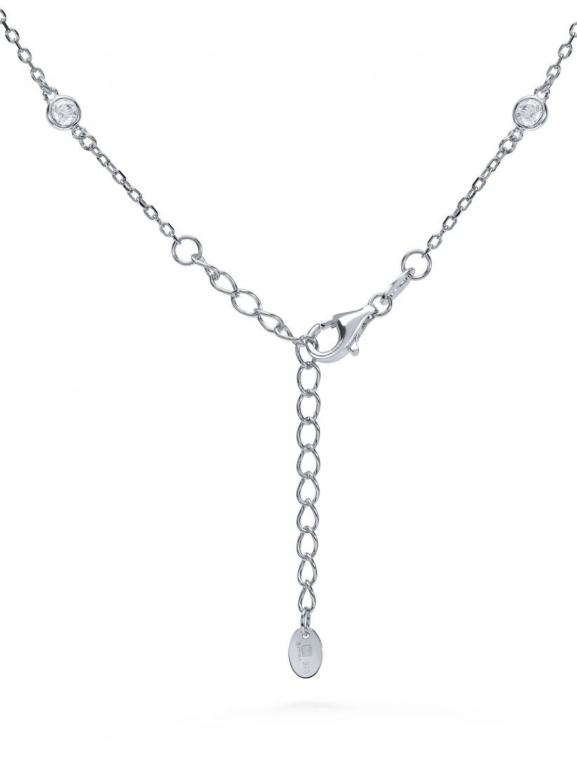 YDILIC Multiple Shine Silver Necklace