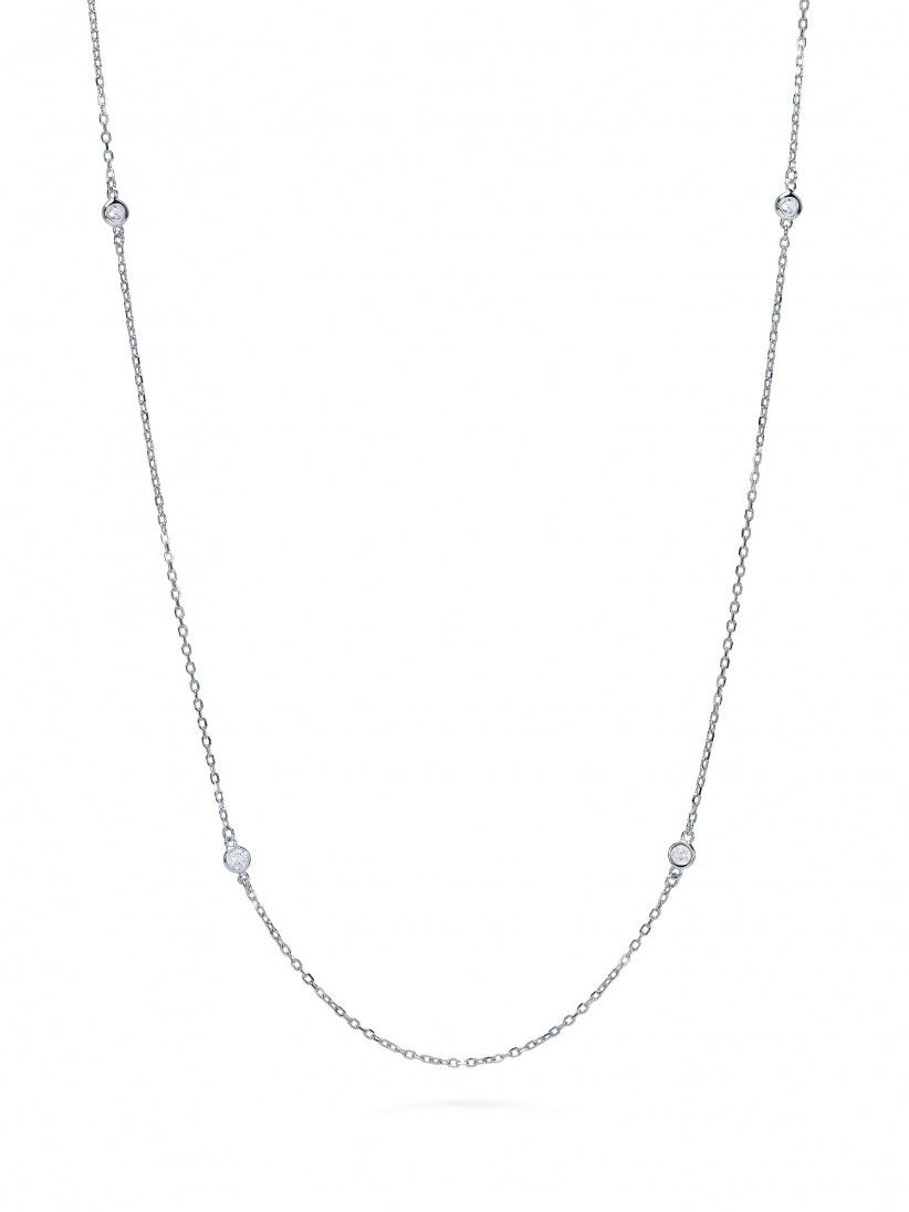 YDILIC Multiple Shine Silver Necklace