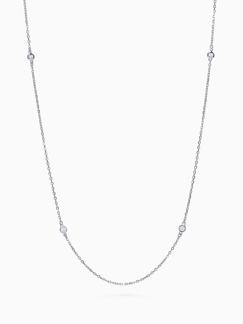 YDILIC Multiple Shine Silver Necklace