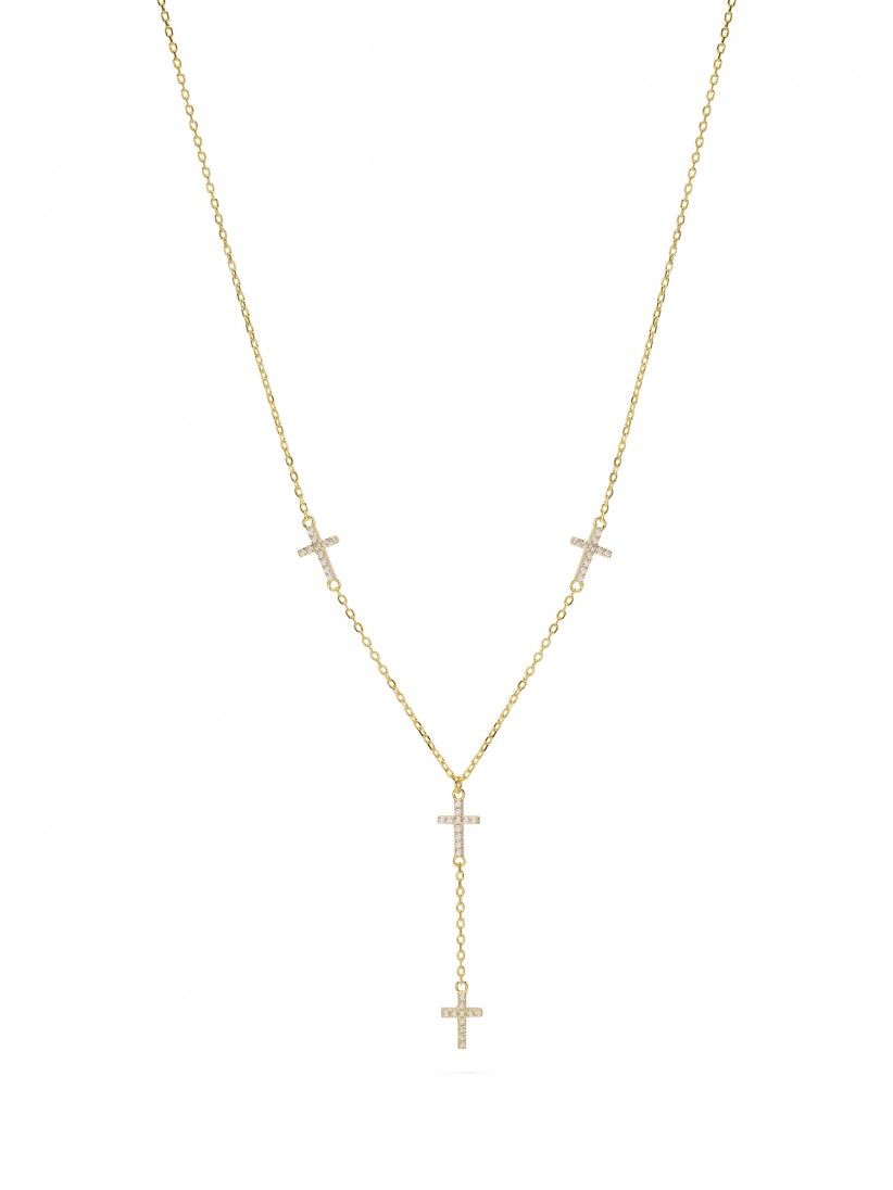 YDILIC Ydeal Crosses Gold Necklace