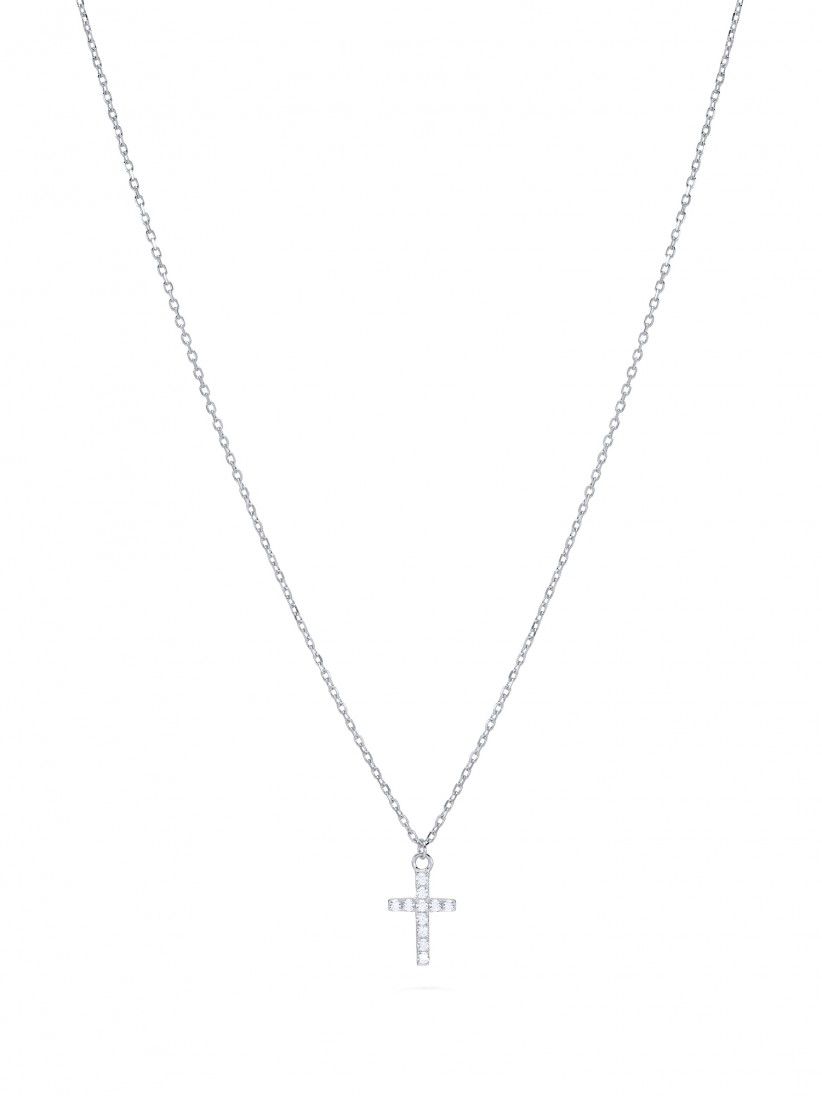 YDILIC Ydeal Cross Silver Necklace