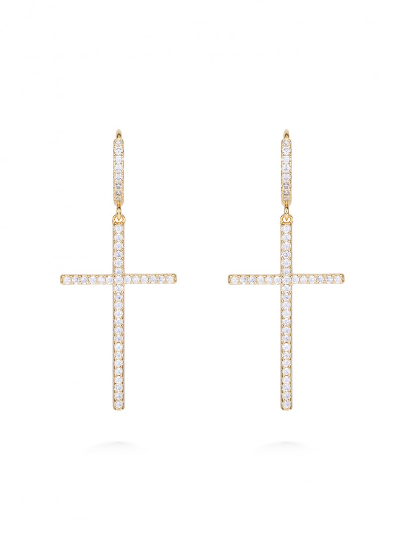 YDILIC Cross Glow Gold Hoops YDILIC Cross Glow Gold Hoops