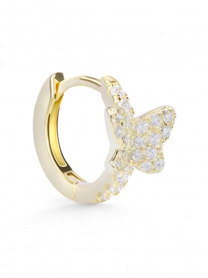 YDILIC Butterfly Small Gold Hoops