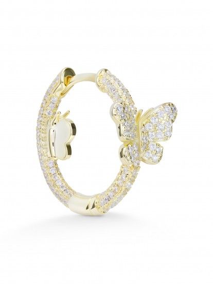 YDILIC Butterfly Large Gold Hoops