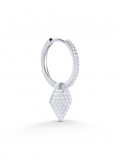 YDILIC Geometric Glow Silver Hoops