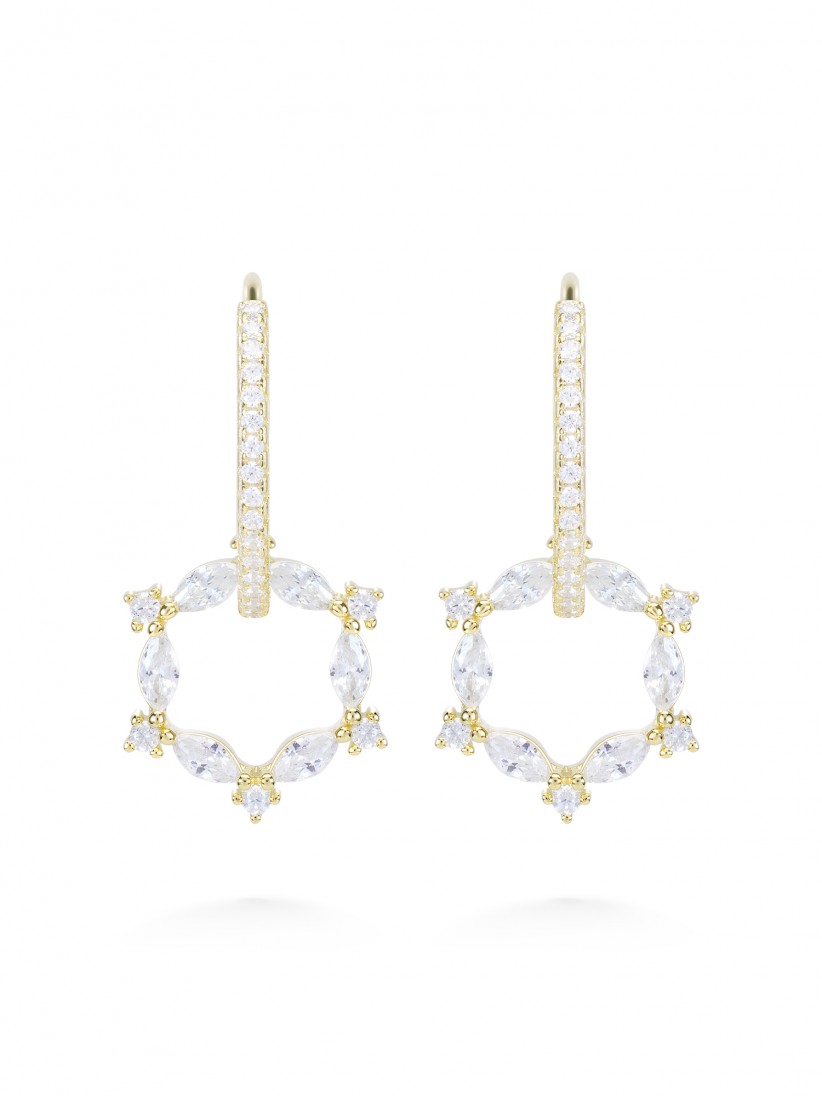 YDILIC Sparkle Golden Circle Hoops