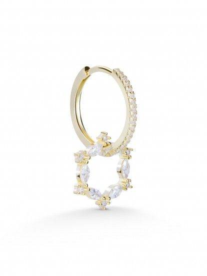 YDILIC Sparkle Golden Circle Hoops
