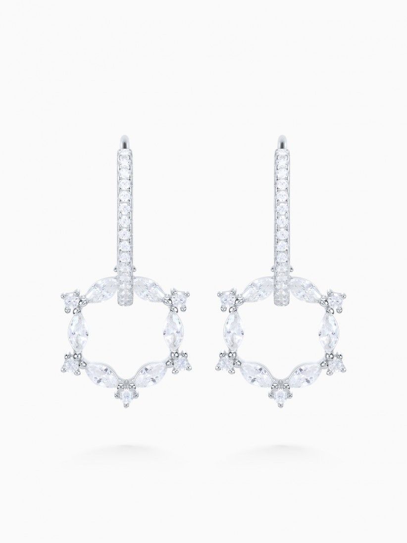 YDILIC Sparkle Silver Circle Hoops YDILIC Sparkle Silver Circle Hoops