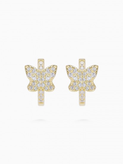YDILIC Butterfly Small Gold Hoops
