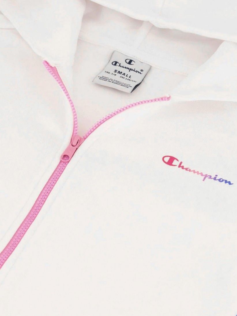 Champion Legacy Girls Vibrant Tape Detail Fleece Jacket
