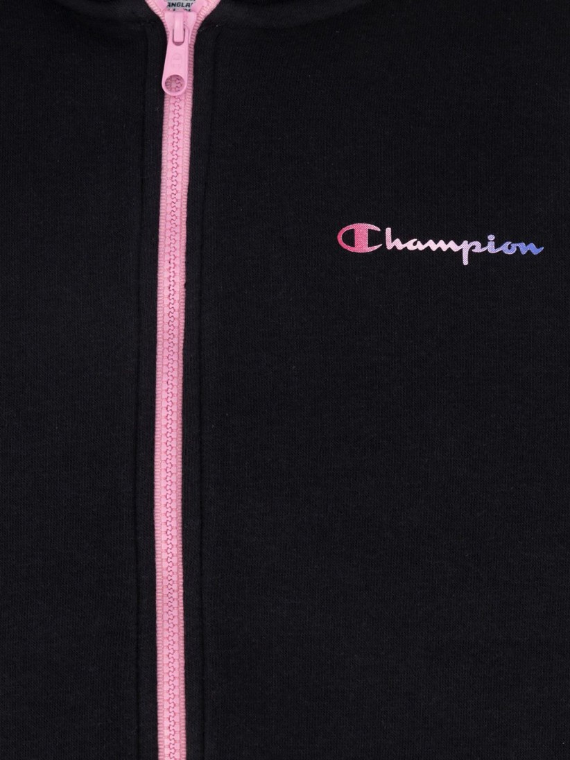 Casaco Champion Legacy Girls Vibrant Tape Detail Fleece