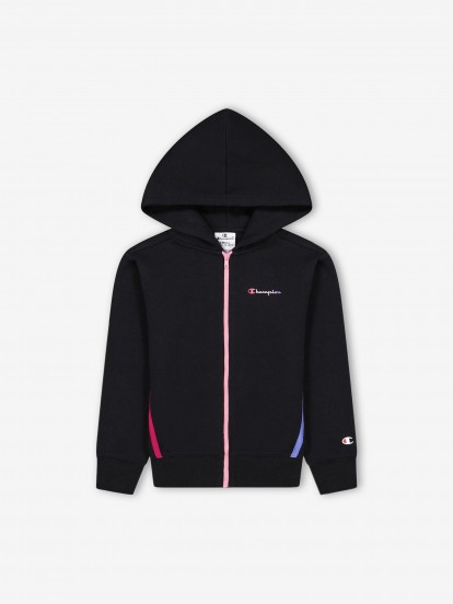 Champion Legacy Girls Vibrant Tape Detail Fleece Jacket