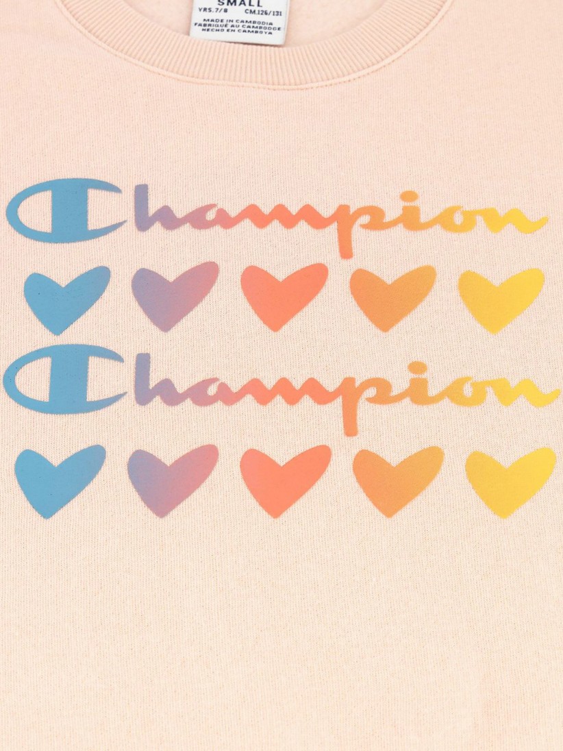 Champion Legacy Girls Love Heart Light Fleece Kids Tracksuit
